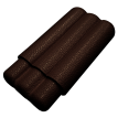 Etui à cigare en cuir - pour trois cigares en cuir Autour du cigare