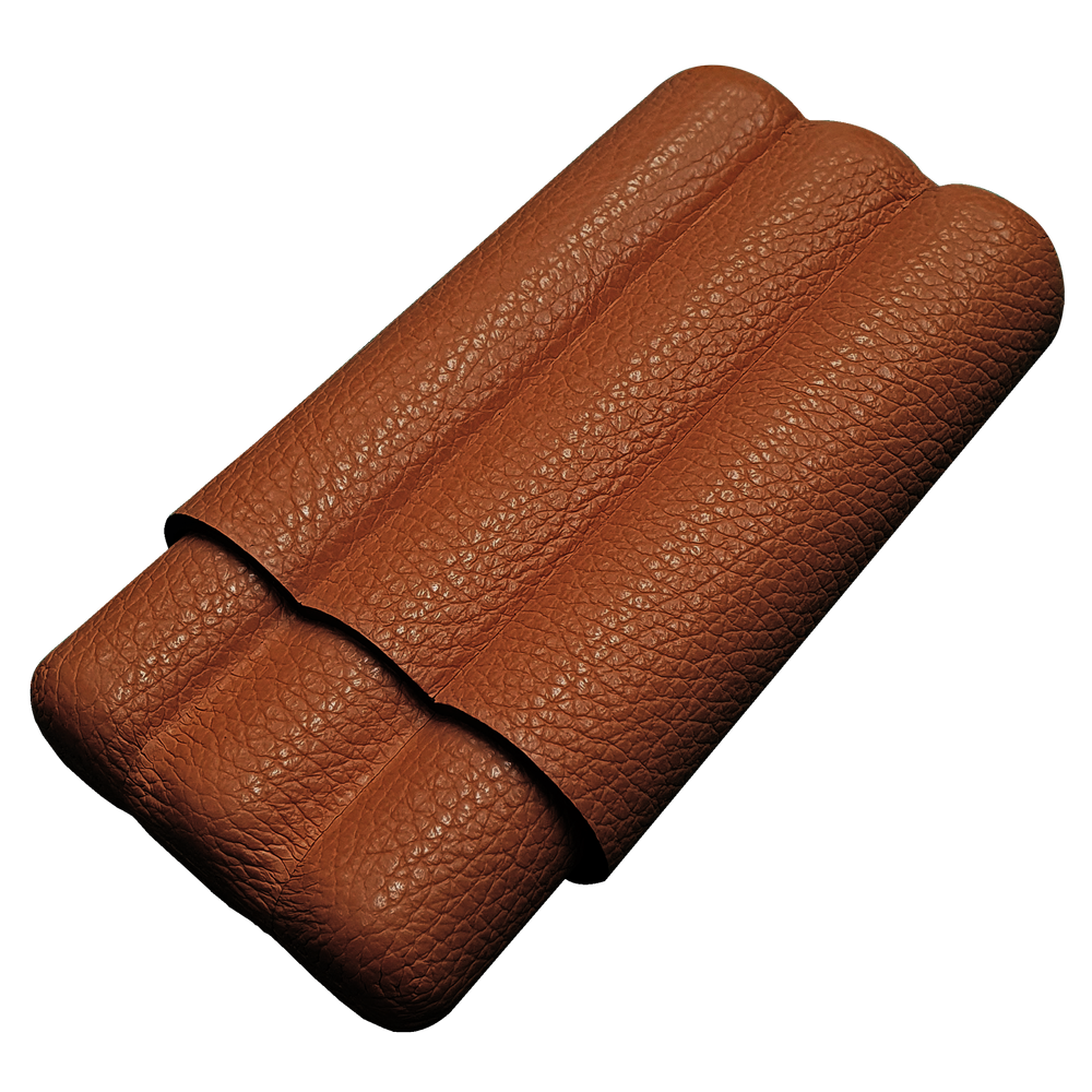 Etui à cigare en cuir - pour trois cigares en cuir Autour du cigare
