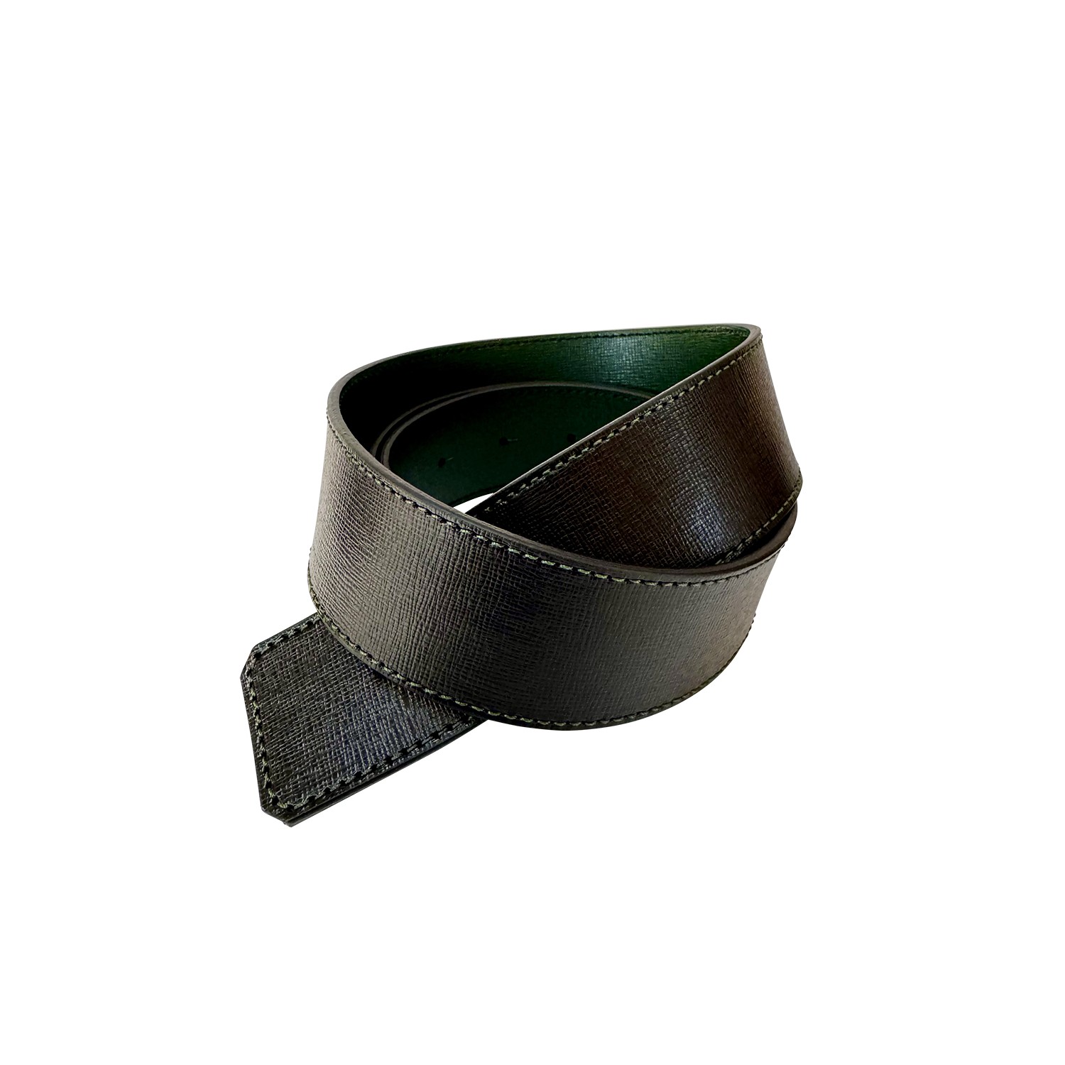 Ceinture reversible bi-color Ninamarina vert/noir Accueil