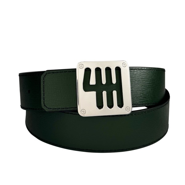 Ceinture reversible bi-color Ninamarina vert/noir Accueil