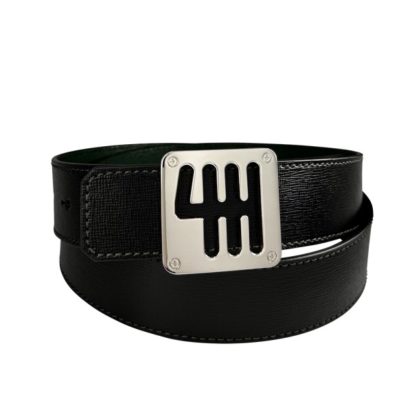 Ceinture reversible bi-color Ninamarina vert/noir Accueil