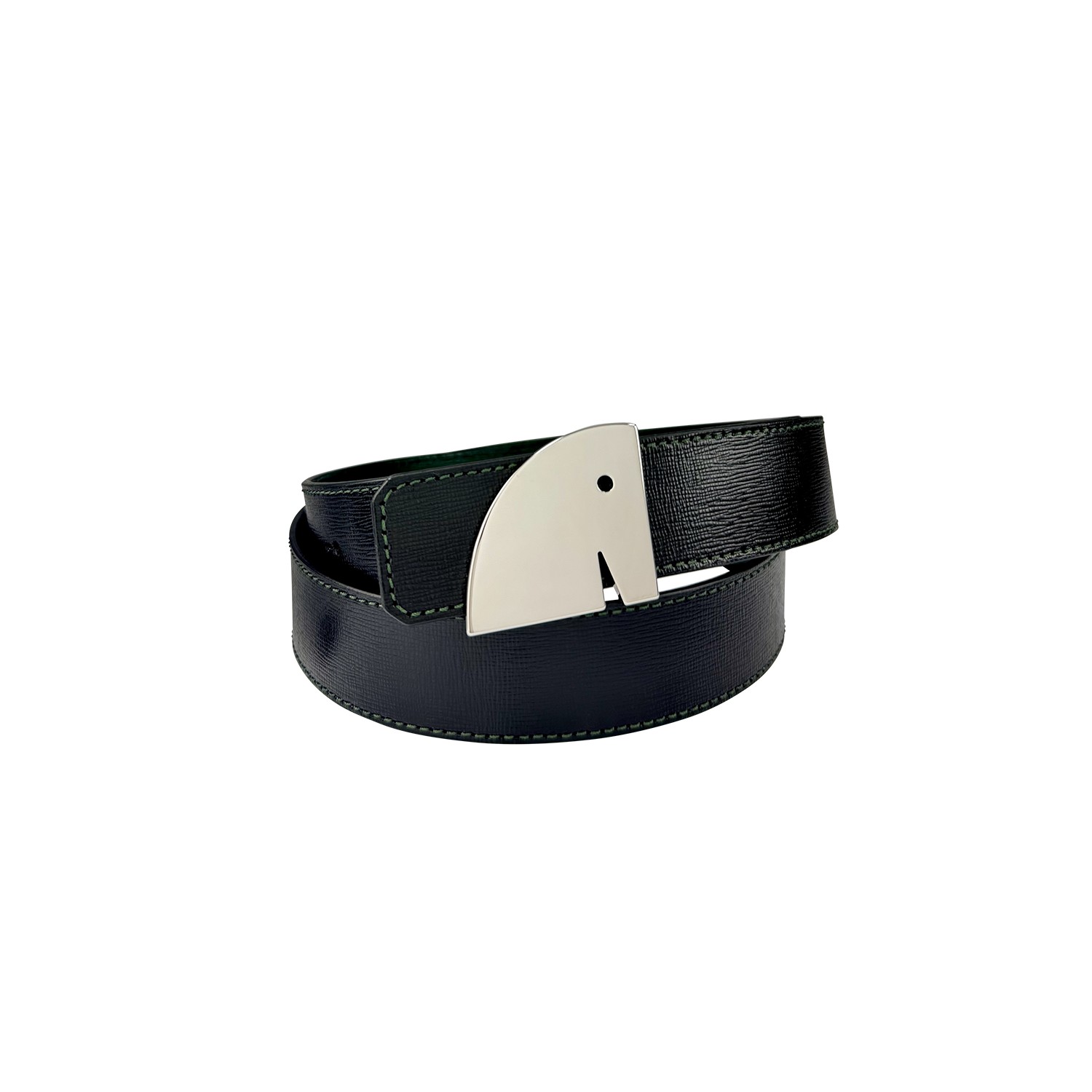 Ceinture reversible bi-color Ninamarina vert/noir Accueil