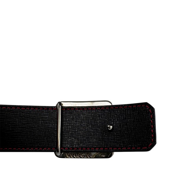 Ceinture reversible bi-color Ninamarina bleu/camel Accueil