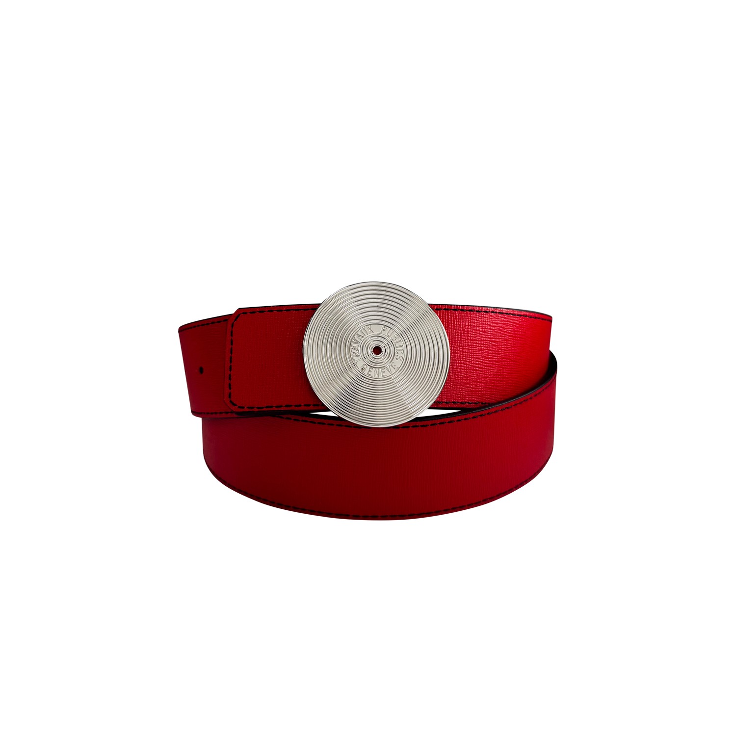 Ceinture reversible bi-color Ninamarina rouge/noir Accueil