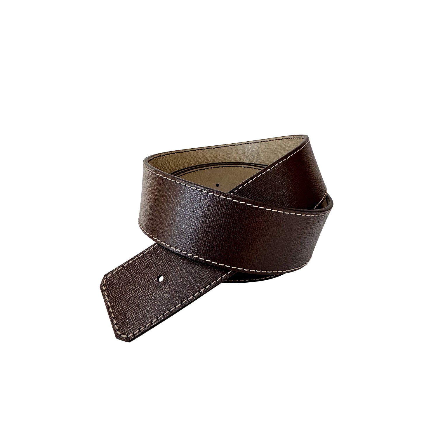 Ceinture reversible bi-color Ninamarina taupe/brun espresso Accueil