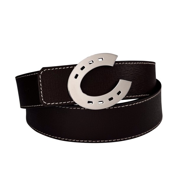 Ceinture reversible bi-color Ninamarina taupe/brun espresso Ceintures