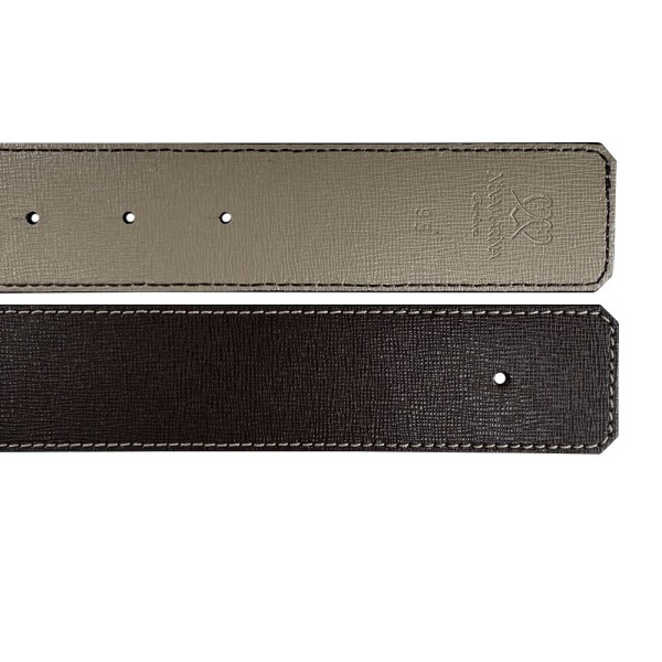 Ceinture reversible bi-color Ninamarina taupe/brun espresso Accueil