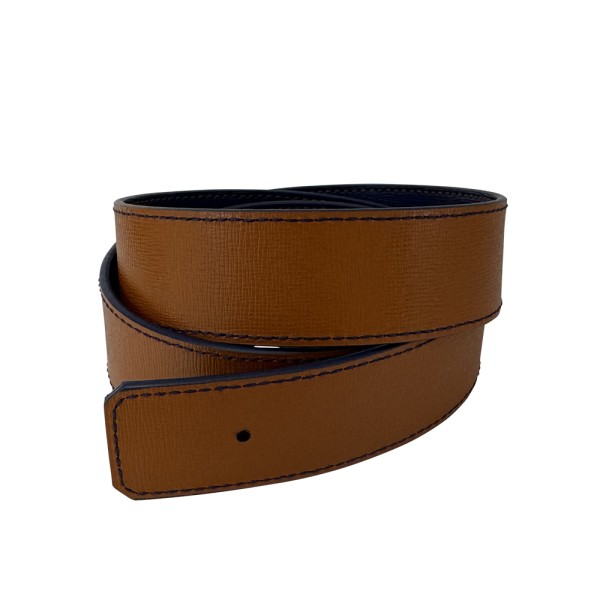 Ceinture reversible bi-color Ninamarina bleu/camel Accueil