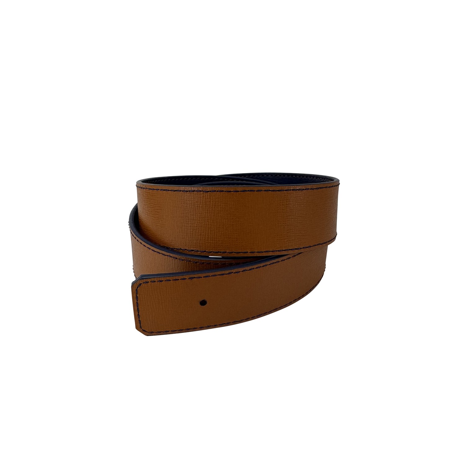 Ceinture reversible bi-color Ninamarina bleu/camel Accueil