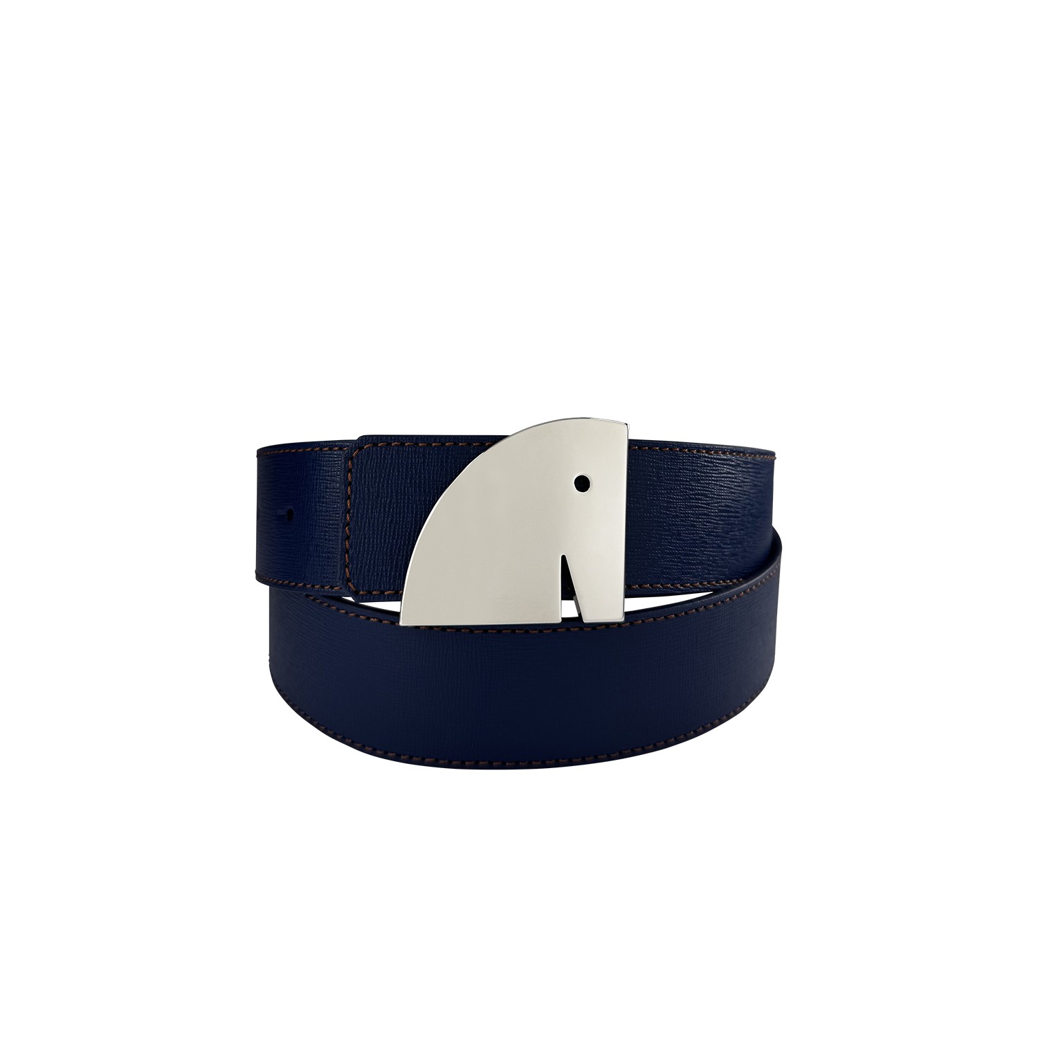 Ceinture reversible bi-color Ninamarina bleu/camel Ceintures