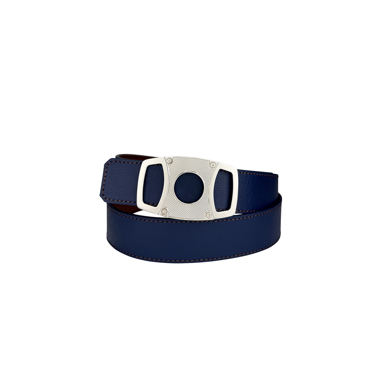 Ceinture reversible bi-color Ninamarina bleu/camel Accueil