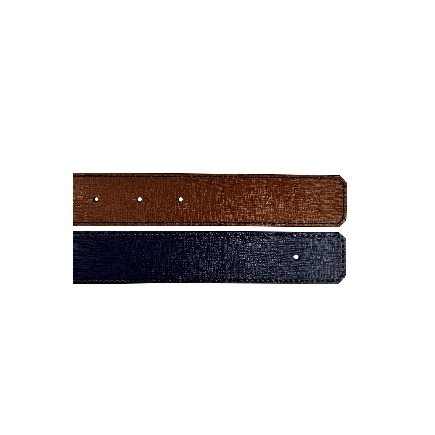 Ceinture reversible bi-color Ninamarina bleu/camel Accueil