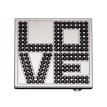 Boucle de Ceinture Love Carrée Swarovski - Cristaux Premium Boucles de ceintures