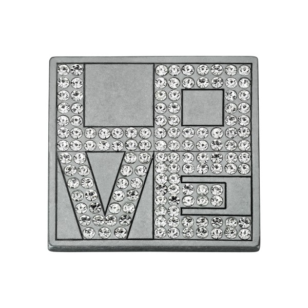 Boucle de Ceinture Love Carrée Swarovski - Cristaux Premium Boucles de ceintures