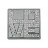 "Love" Carrée avec Swarovski Boucles de ceintures