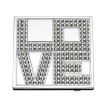 Boucle de Ceinture Love Carrée Swarovski - Cristaux Premium Boucles de ceintures