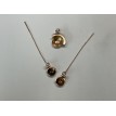 Boucle d'oreille et pendentif or rouge - diamants et perles fine de Tahiti Bijoux personnalisés
