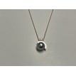 Boucle d'oreille et pendentif or rouge - diamants et perles fine de Tahiti Bijoux personnalisés