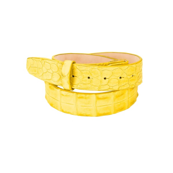 Ceinture en Crocodile Porosus Véritable - Dos de Crocodile Accueil