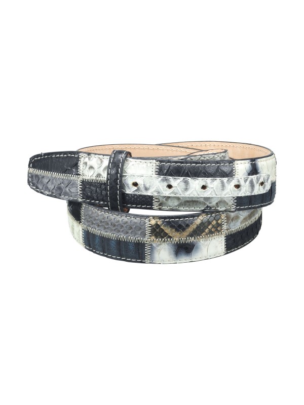 Ceinture en peau de python patchwork Ceintures