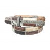 Ceinture en peau de python patchwork Ceintures