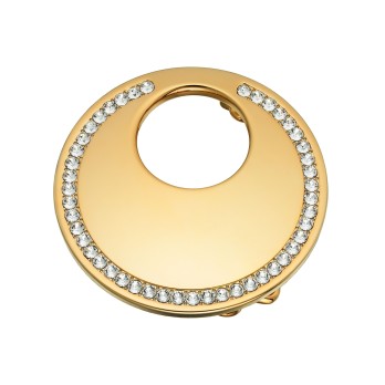 Boucle de Ceinture Lune Ronde - Or & Cristaux Swarovski Boucles de ceintures