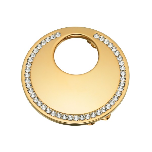 Boucle de Ceinture Lune Ronde - Or & Cristaux Swarovski Boucles de ceintures