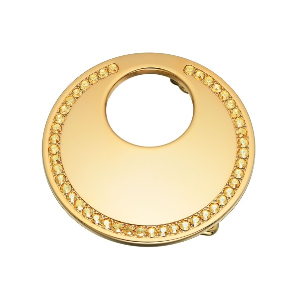Boucle de Ceinture Lune Ronde - Or & Cristaux Swarovski Boucles de ceintures