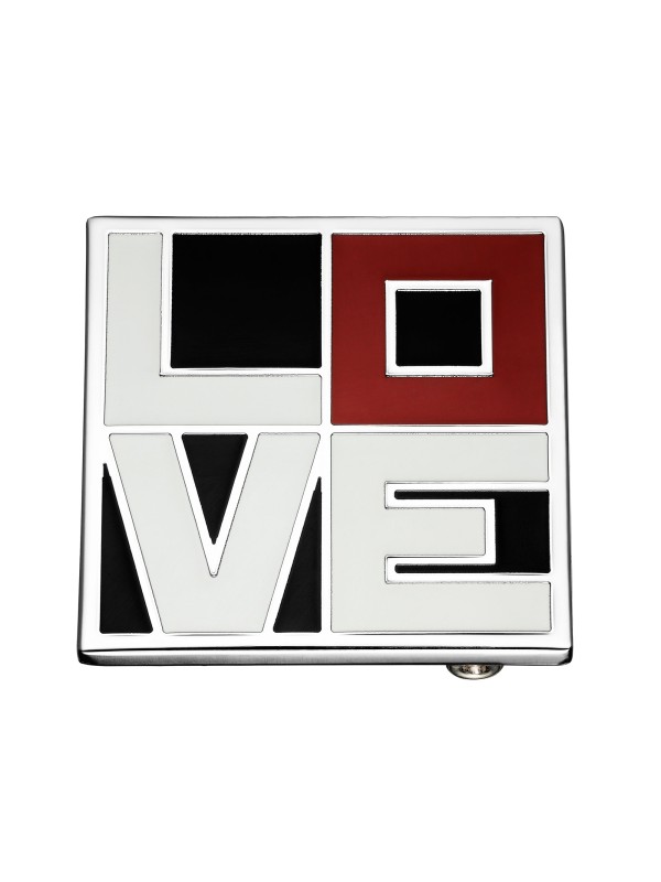 "Love" Carrée en émail Boucles de ceintures