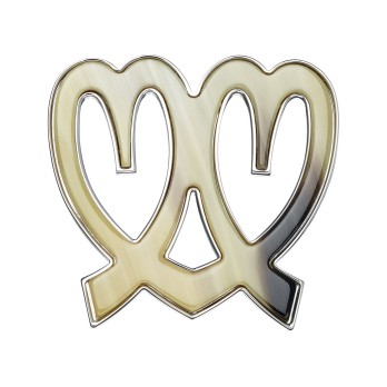 Boucle de Ceinture Coeurs en Corne de Buffle - Matière Naturelle Accueil