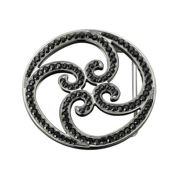 Boucle de Ceinture Spirale Swarovski - 122 Cristaux - Artisanat Italien Boucles de ceintures