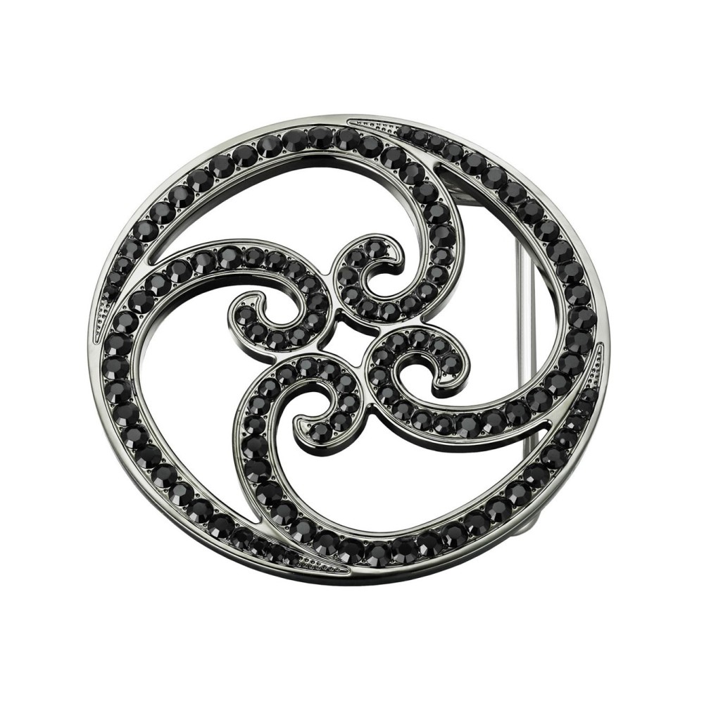Boucle de Ceinture Spirale Swarovski - 122 Cristaux - Artisanat Italien Boucles de ceintures