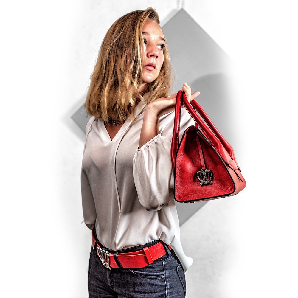Sac à Main Enveloppe C5 Cuir Uni Accueil