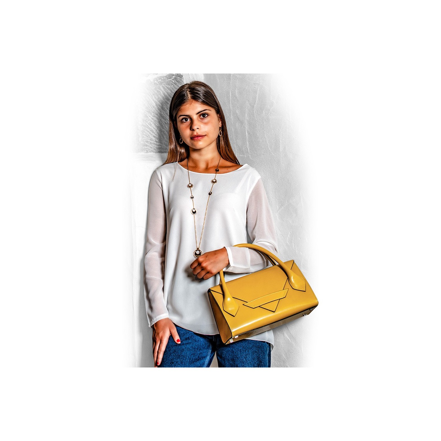 Sac à Main C5 Cuir Uni Accueil