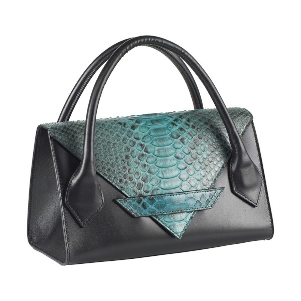 Sac à Main C5 Cuir Python Véritable - Pièces Uniques Accueil
