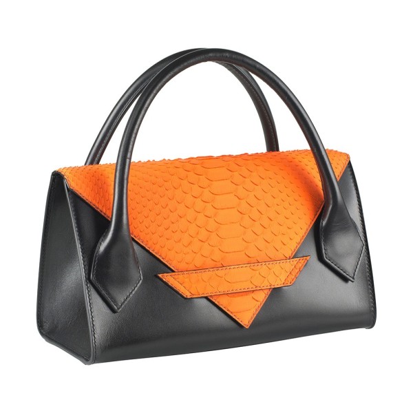 Sac à Main C5 Cuir Python Véritable - Pièces Uniques Accueil