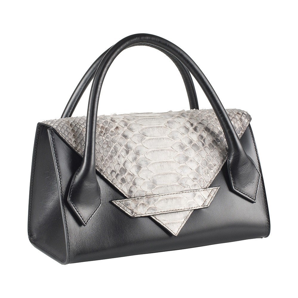 Sac à Main C5 Cuir Python Véritable - Pièces Uniques Accueil