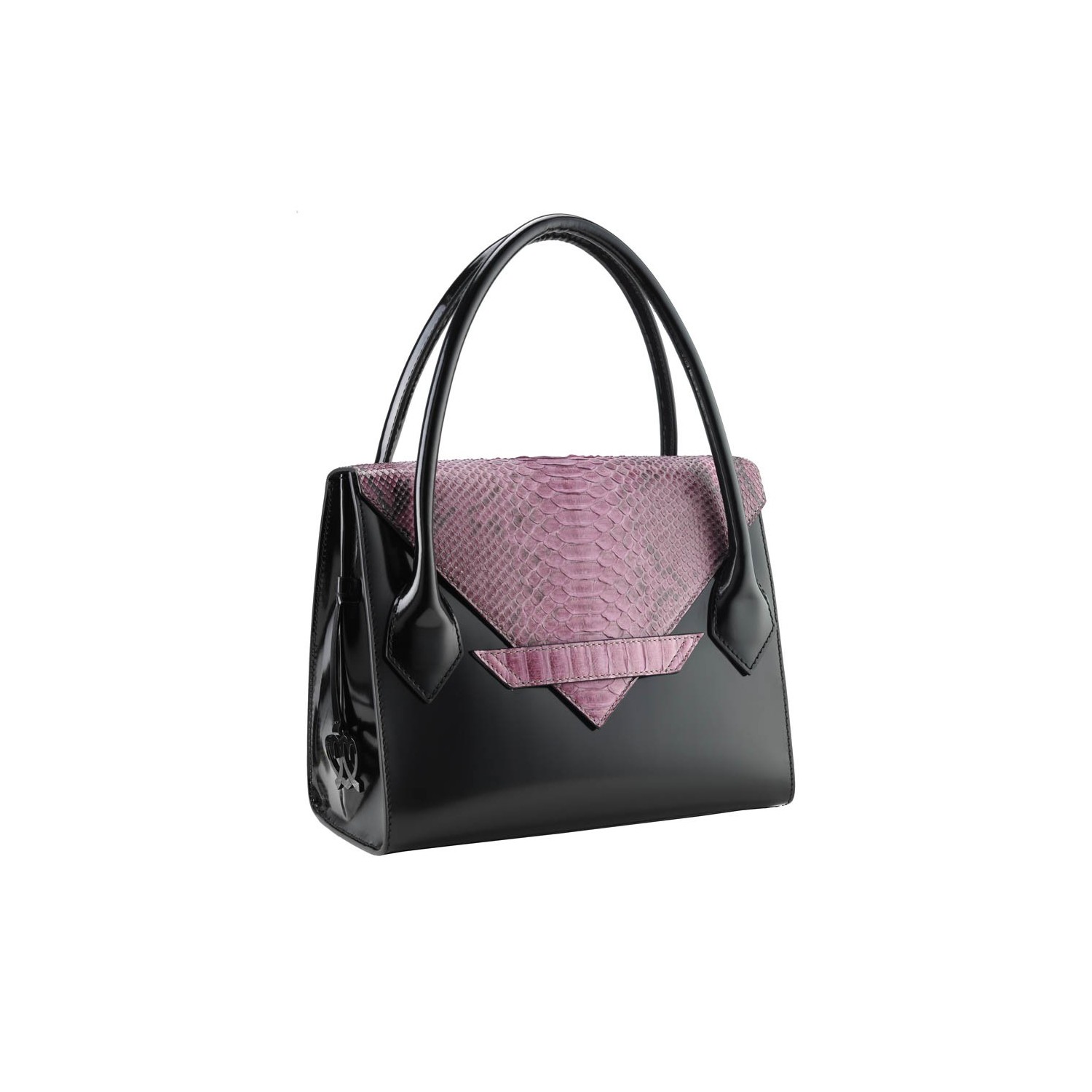 Sac à Main C4 Cuir Python Véritable Medium - Pièces Uniques Accueil