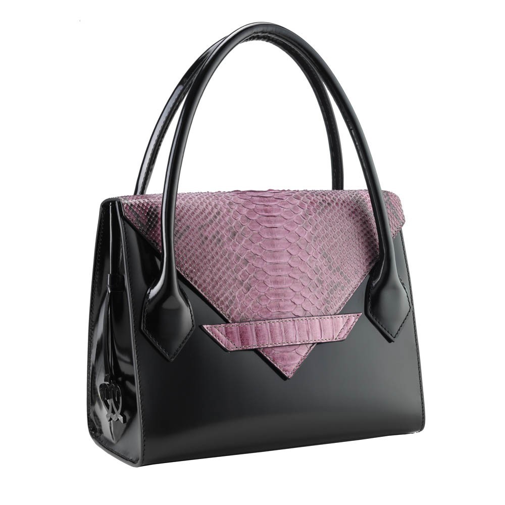 Sac à Main C4 Cuir Python Véritable - Pièces Uniques Accueil