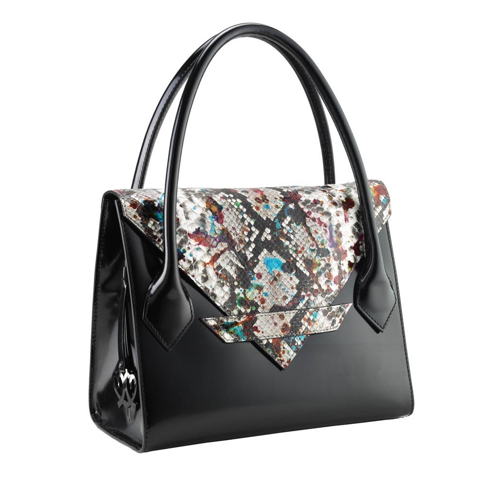 Sac à Main C4 Cuir Python Véritable - Pièces Uniques Accueil
