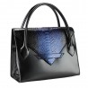 Sac à main C3 : Cuir noir et Python véritable Sacs C3
