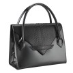 Sac à main C3 : Cuir noir et Python véritable Sacs C3