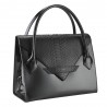 Sac à main C3 : Cuir noir et Python véritable Sacs C3