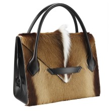 Sac à main C3 - Cuir noir et Antilope Sacs C3