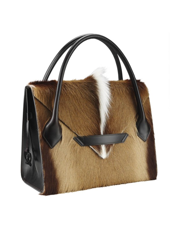 Sac à main C3 - Cuir noir et Antilope Sacs C3