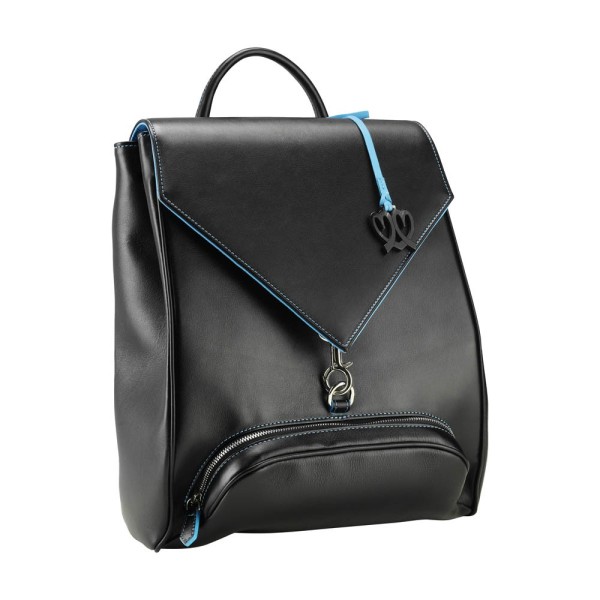 Sac à dos en cuir Noir Signature Ninamarina Sacs à dos