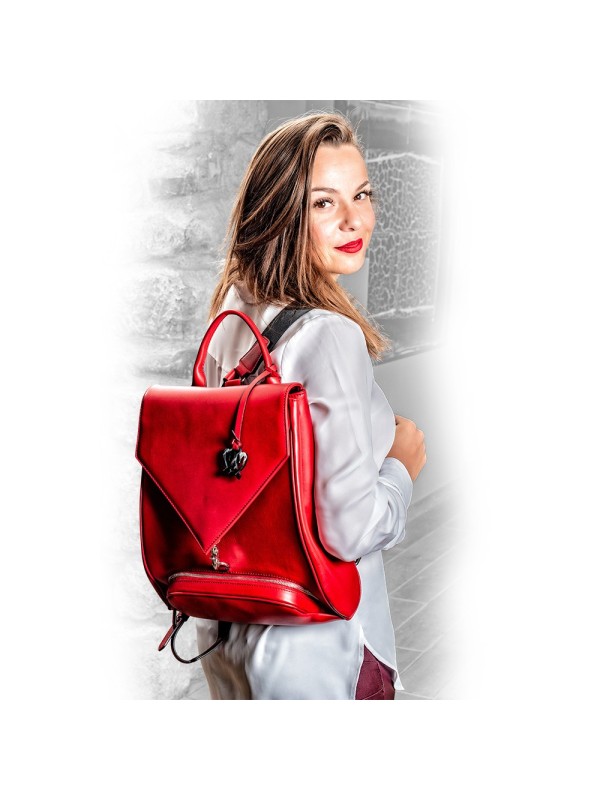 Sac à dos cuir uni lisse Sacs à dos