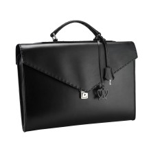 Porte-Documents C2 Cuir Lisse Noir - Version Épurée Accueil