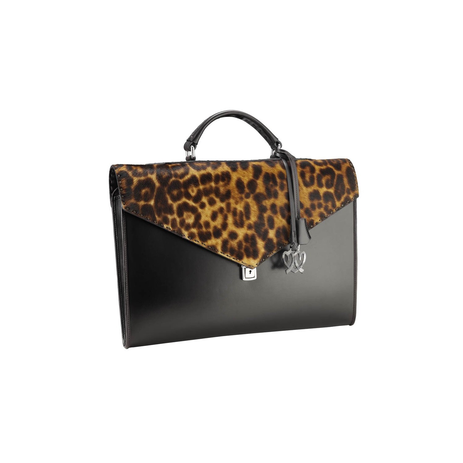 Porte Documents C2 Cuir Brun Espresso Poulain Léopard 13" Accueil