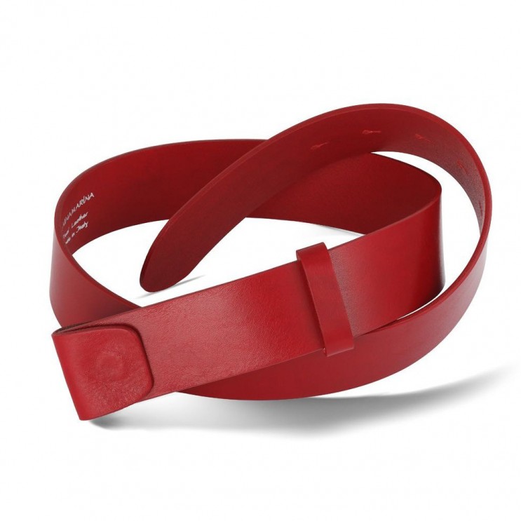 Ceinture Ninamarina en cuir lisse rouge